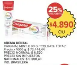 Carrefour Colgate crema dental original mint oferta