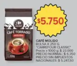 Carrefour Carrefour classic café torrado molido oferta