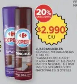 Carrefour Carrefour expert lustramuebles aerosol v/fragancias oferta