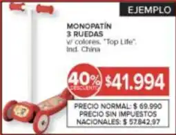 Carrefour Top Life monopatín 3 ruedas oferta