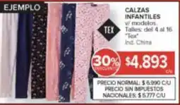Carrefour Tex calzas infantiles oferta