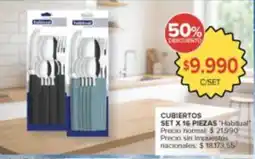 Carrefour Cubiertos set x 16 piezas habitual oferta