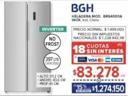 Carrefour BGH heladera mod. brs4001a oferta