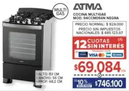 Carrefour Atma cocina multigas oferta