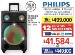 Carrefour Philips torre de sonido oferta