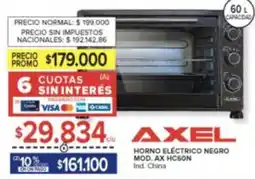 Carrefour Axel horno eléctrico negro oferta