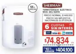 Carrefour Sherman termotanque eléctrico oferta