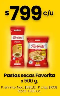 Changomas Favorita pastas secas oferta