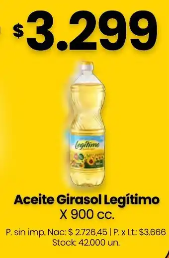 Legítimo aceite girasol
