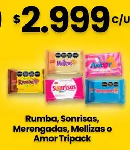 Changomas Rumba, sonrisas, merengadas, mellizas o amor tripack oferta