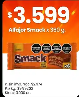 Changomas Smack alfajor oferta