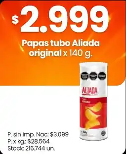 Changomas Aliada papas tubo original oferta