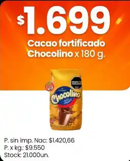 Changomas Chocolino cacao fortificado oferta