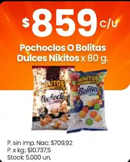 Changomas Nikitos pochoclos o bolitas oferta