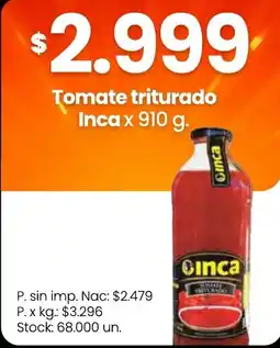 Changomas Inca tomate triturado oferta