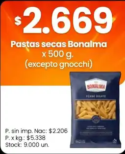 Changomas Bonalma pastas secas oferta