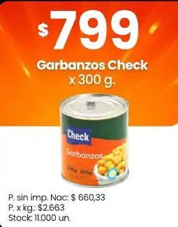 Changomas Check garbanzos oferta