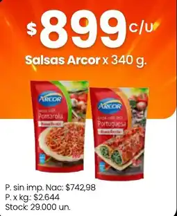 Changomas Arcor salsas oferta