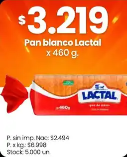 Changomas Lactal pan blanco oferta
