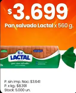 Changomas Lactal pan salvado oferta
