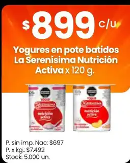 Changomas La serenisima yogures en pote batidos oferta