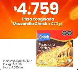 Changomas Check pizza a la piedra mozzarella oferta