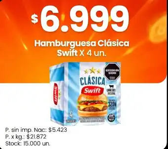 Changomas Swift hamburguesa clásica oferta