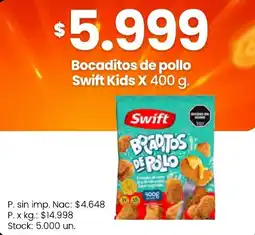 Changomas Swift bocaditos de pollo oferta