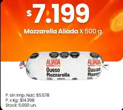 Changomas Aliada mozzarella oferta