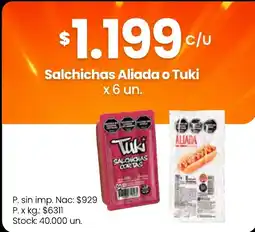 Changomas Tuki salchichas cortas oferta