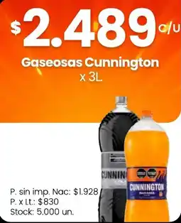 Changomas Cunnington gaseosas oferta