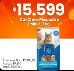 Changomas Cat Chow Pescado o Pollo oferta