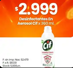 Changomas Cif desinfectantes en aerosol oferta