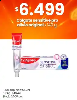 Changomas Colgate sensitive pro alivio original oferta