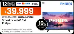 Changomas Philips smart tv led 43 fhd oferta