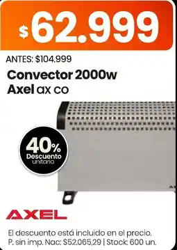 Changomas Axel convector 2000w oferta