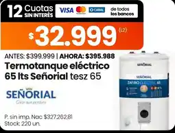 Changomas Señorial termotanque eléctrico 65 its oferta
