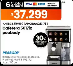 Changomas Peabody cafetera 5017ix oferta