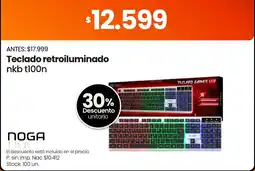 Changomas Noga teclado retroiluminado nkb t100n oferta