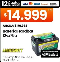 Changomas Hardbat batería 12vx75a oferta