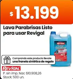 Changomas Revigal lava parabrisas oferta