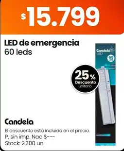 Changomas Candela led de emergencia 60 leds oferta