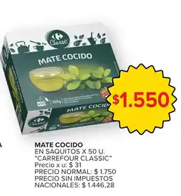 Carrefour Express Carrefour classic mate cocido oferta