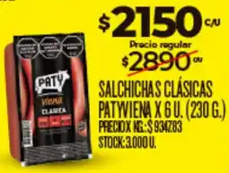 Supermercados DIA Paty salchichas clásicas oferta
