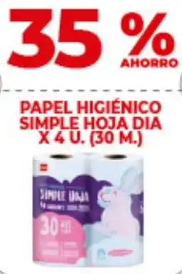 Supermercados DIA Simple Hija papel higiénico oferta