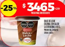 Supermercados DIA La serenisima dulce de leche oferta