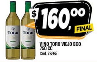 Supermercados Yaguar Vino Toro Viejo BCO 750 cc oferta