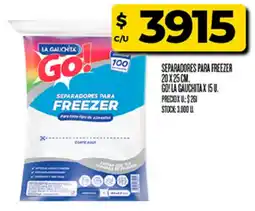 Supermercados DIA Go! separadores para freezer oferta