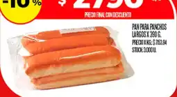 Supermercados DIA Pan para panchos largos oferta