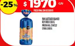 Supermercados DIA Rey oro pan lacteado blanco oferta